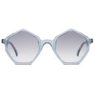 Light Blue Hexagon Sunglasses with light Lens Tint