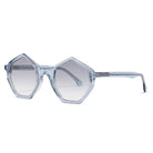 Side View of Light Blue Hexagon Sunglasses with light Lens Tint