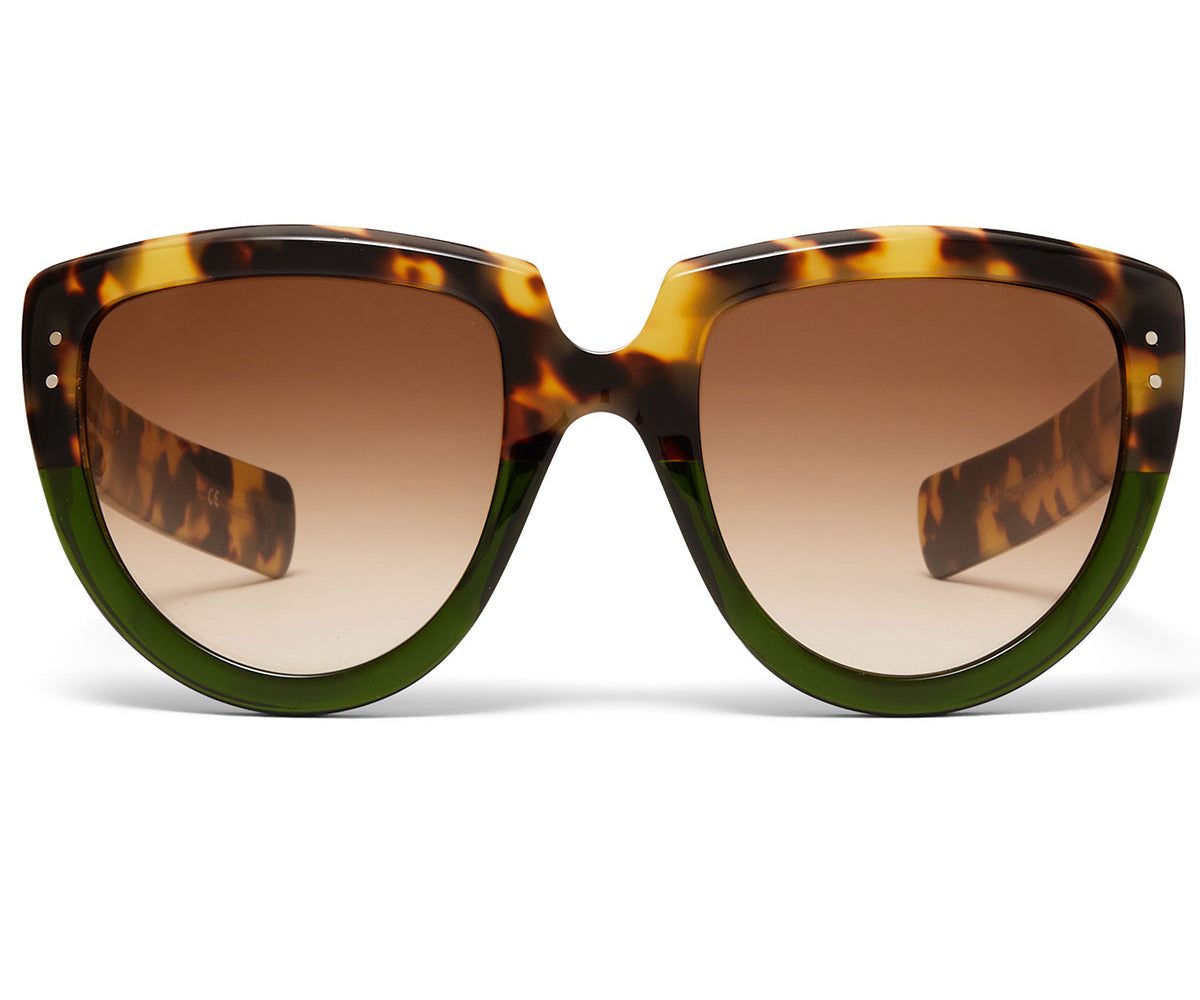 Y-Not Sunglasses with Leopard on Seafoam acetate frame