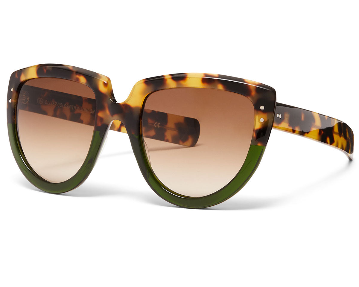 Y-Not Sunglasses with Leopard on Seafoam acetate frame