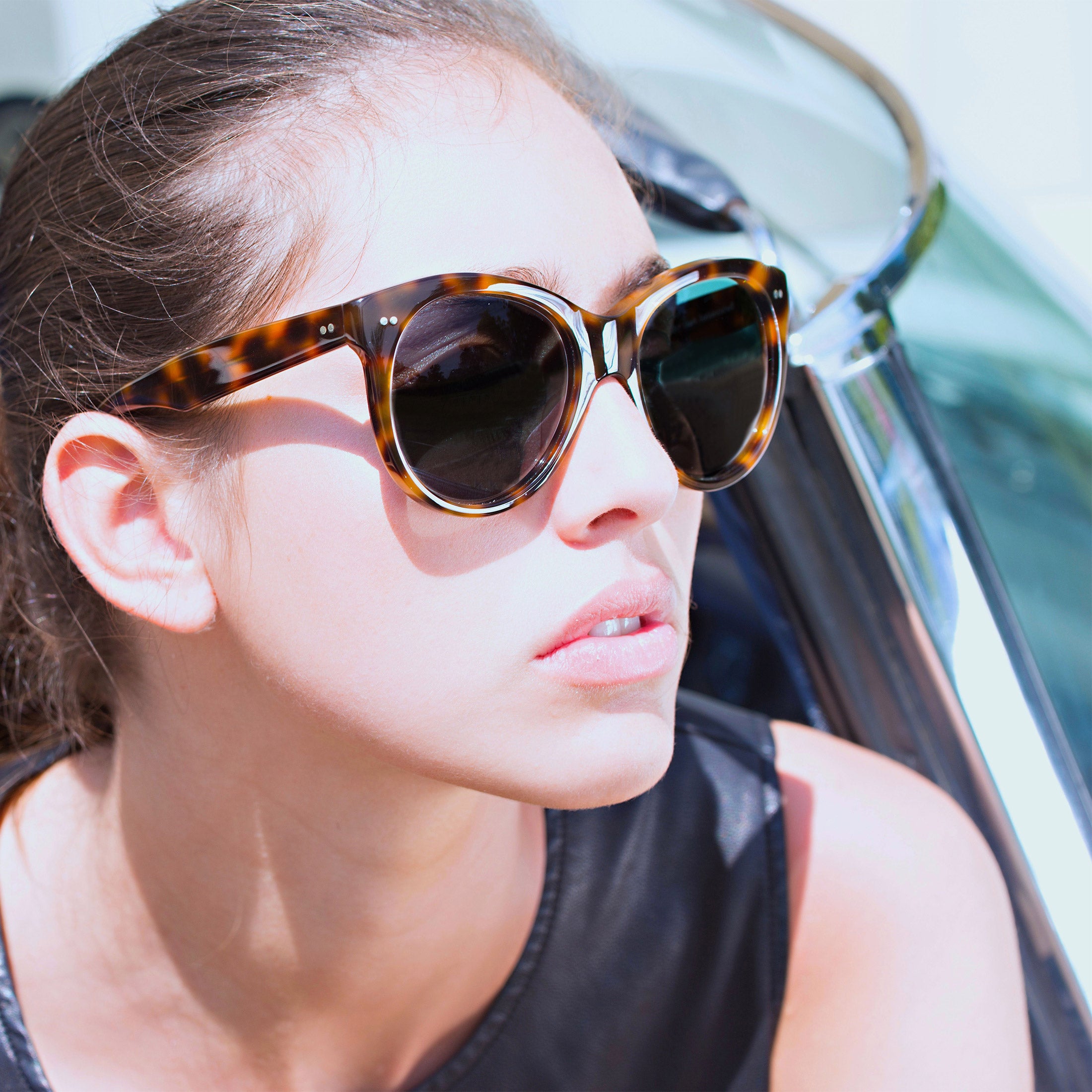 Brown Oval cat-eye tortoiseshell-acetate sunglasses | Celine Eyewear |  MATCHES UK