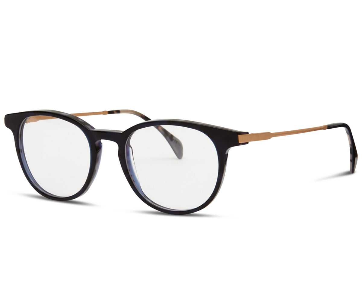 A pair of Avery glasses with a black frame and clear lenses.