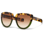 Y-Not Sunglasses with Leopard on Seafoam acetate frame