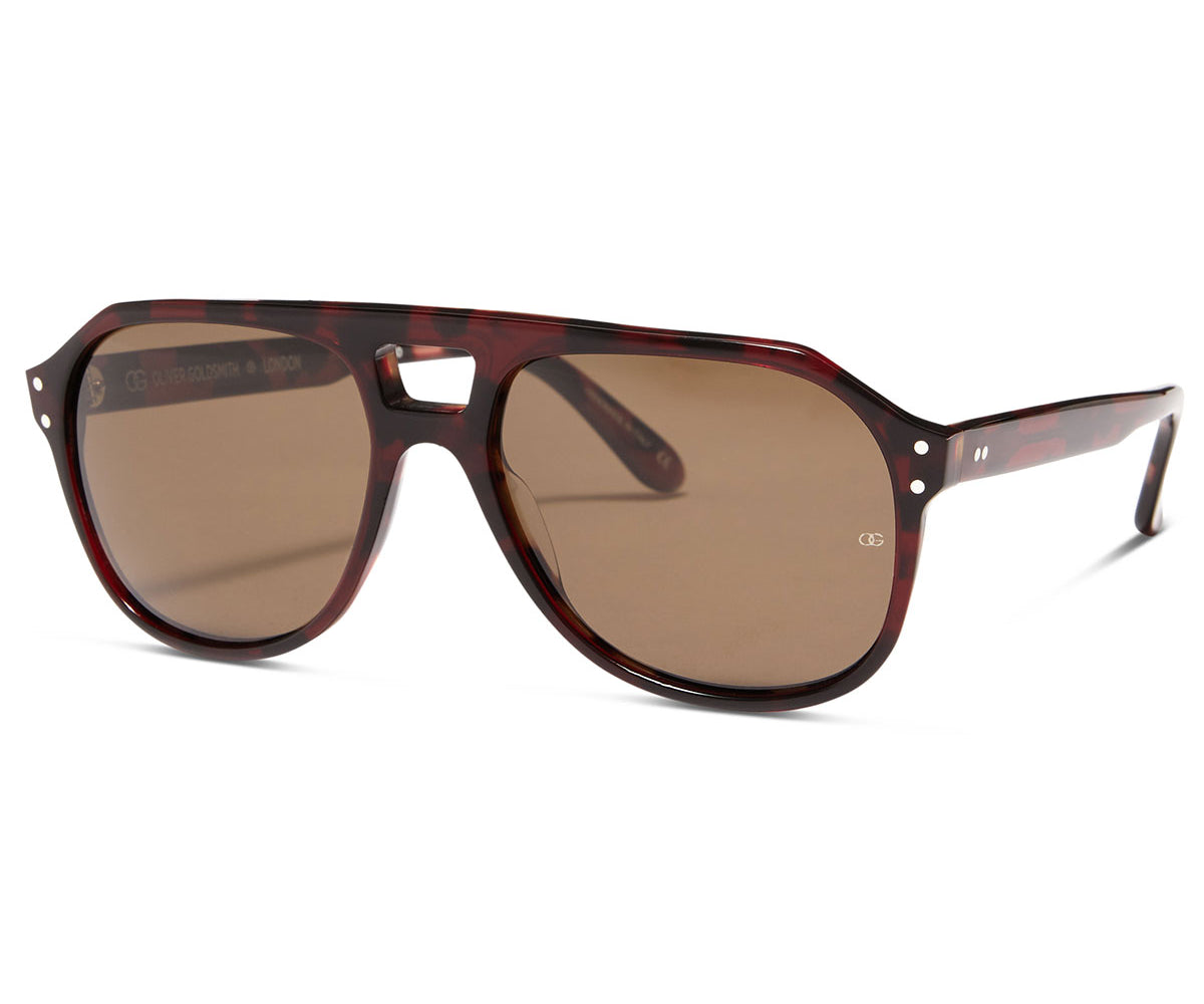 Glyn Sunglasses with Red on Leopard acetate frame